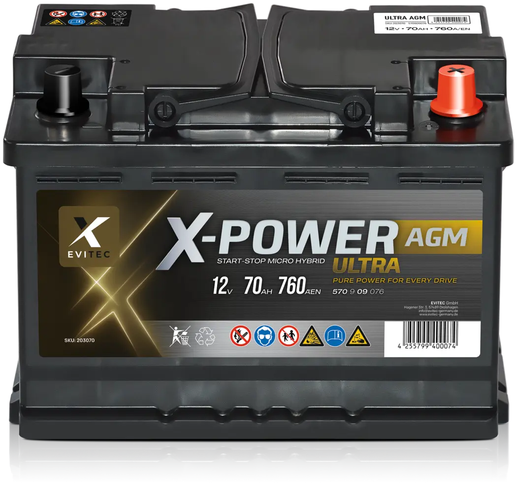 Evitec X-Power Ultra AGM Starterbatterie